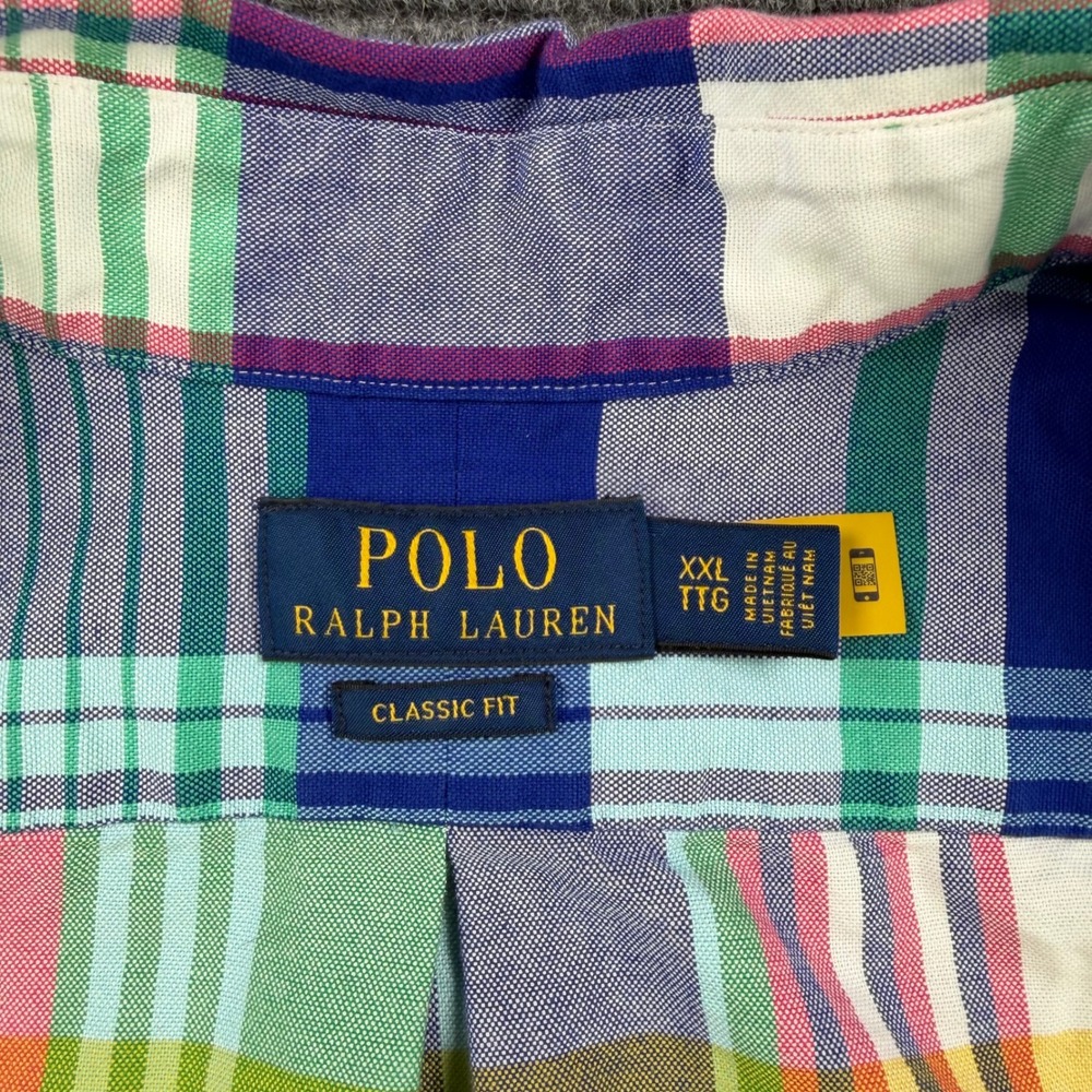 Polo Ralph Lauren Mens XXL Classic Fit Plaid Short Sleeve Button Down Shirt - Picture 7 of 12